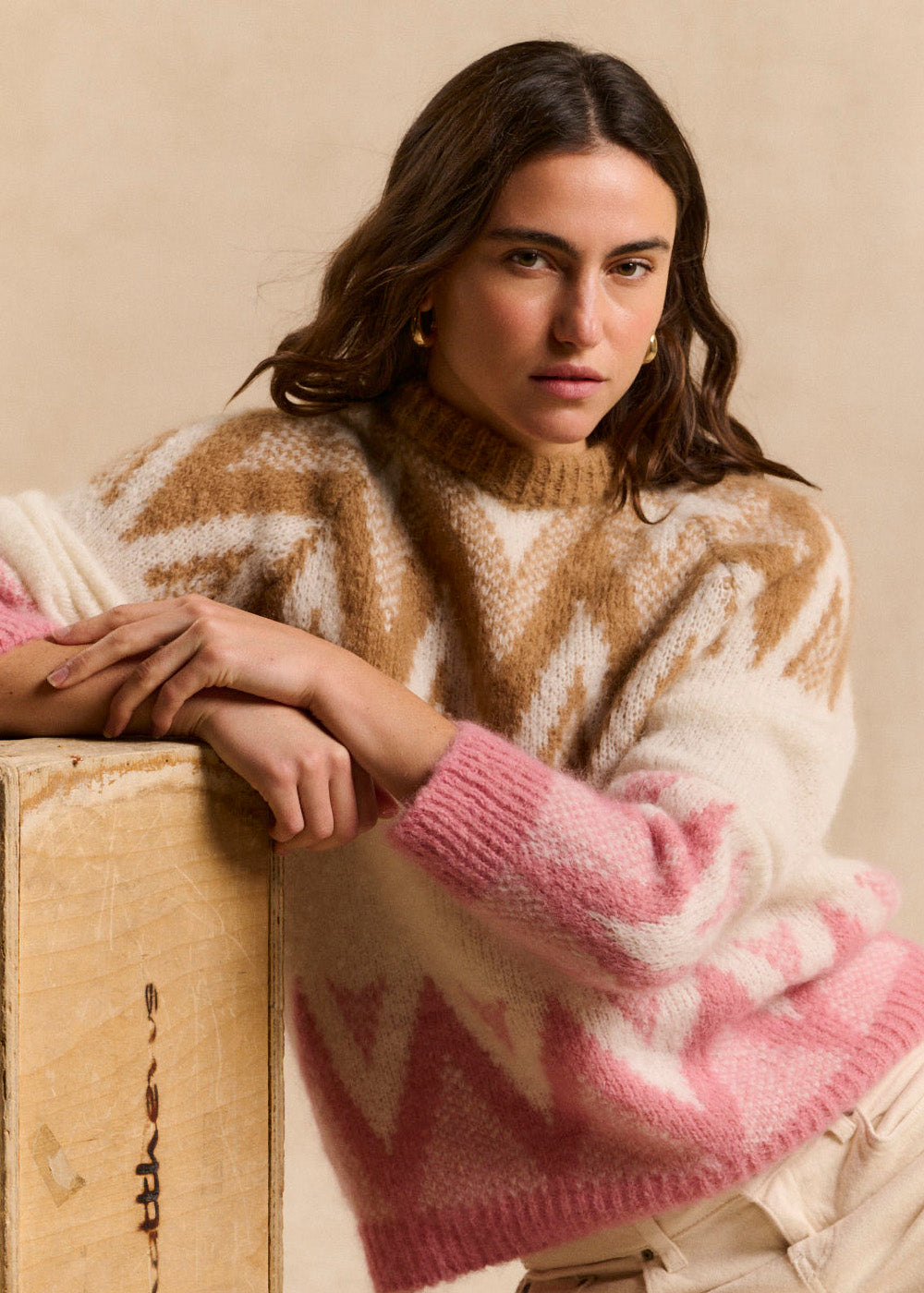 Jacquard round-neck sweater - Sud Express - 1 - Sud Express