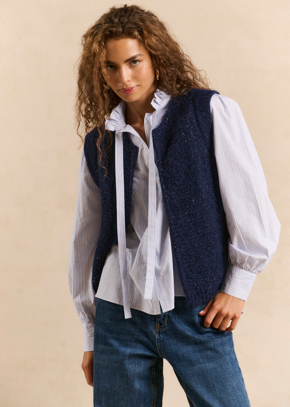 GOTANAX Cardigan sleeveless shorts in mohair - 4 - Sud Express - Sud Express