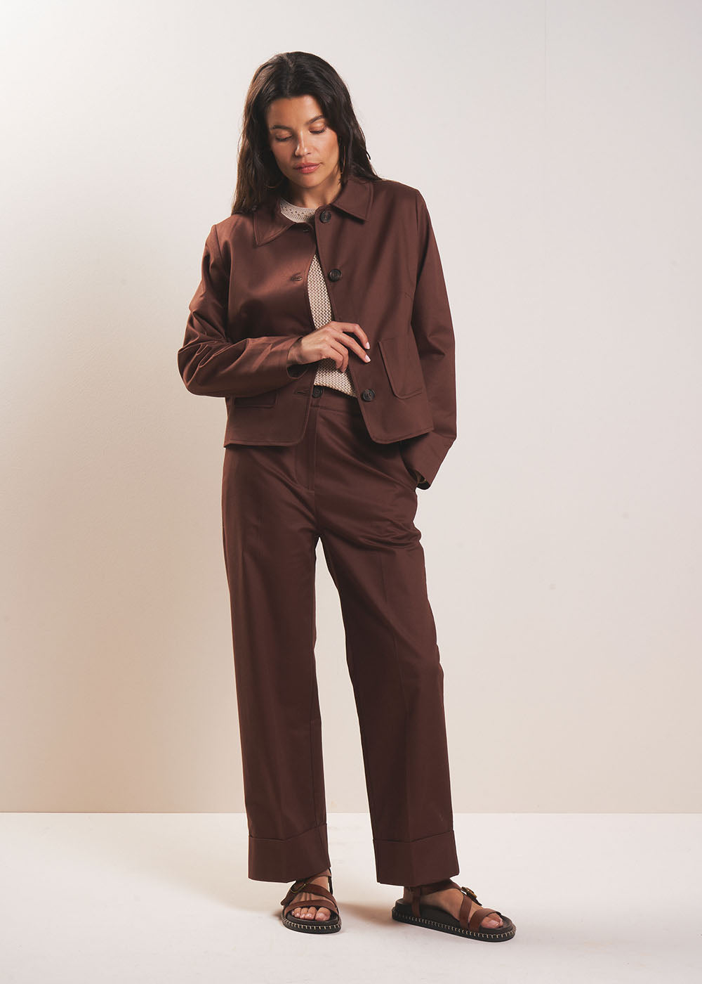 Short boxy cotton jacket - Sud Express - 5 - Sud Express
