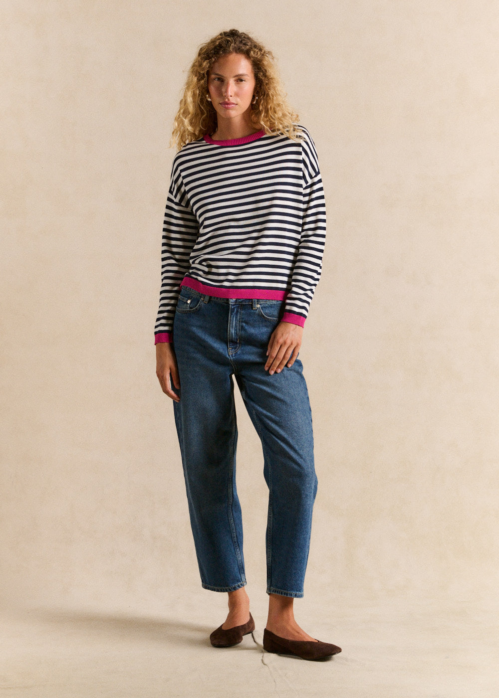 Striped round-neck jumper - Sud Express - 4 - Sud Express