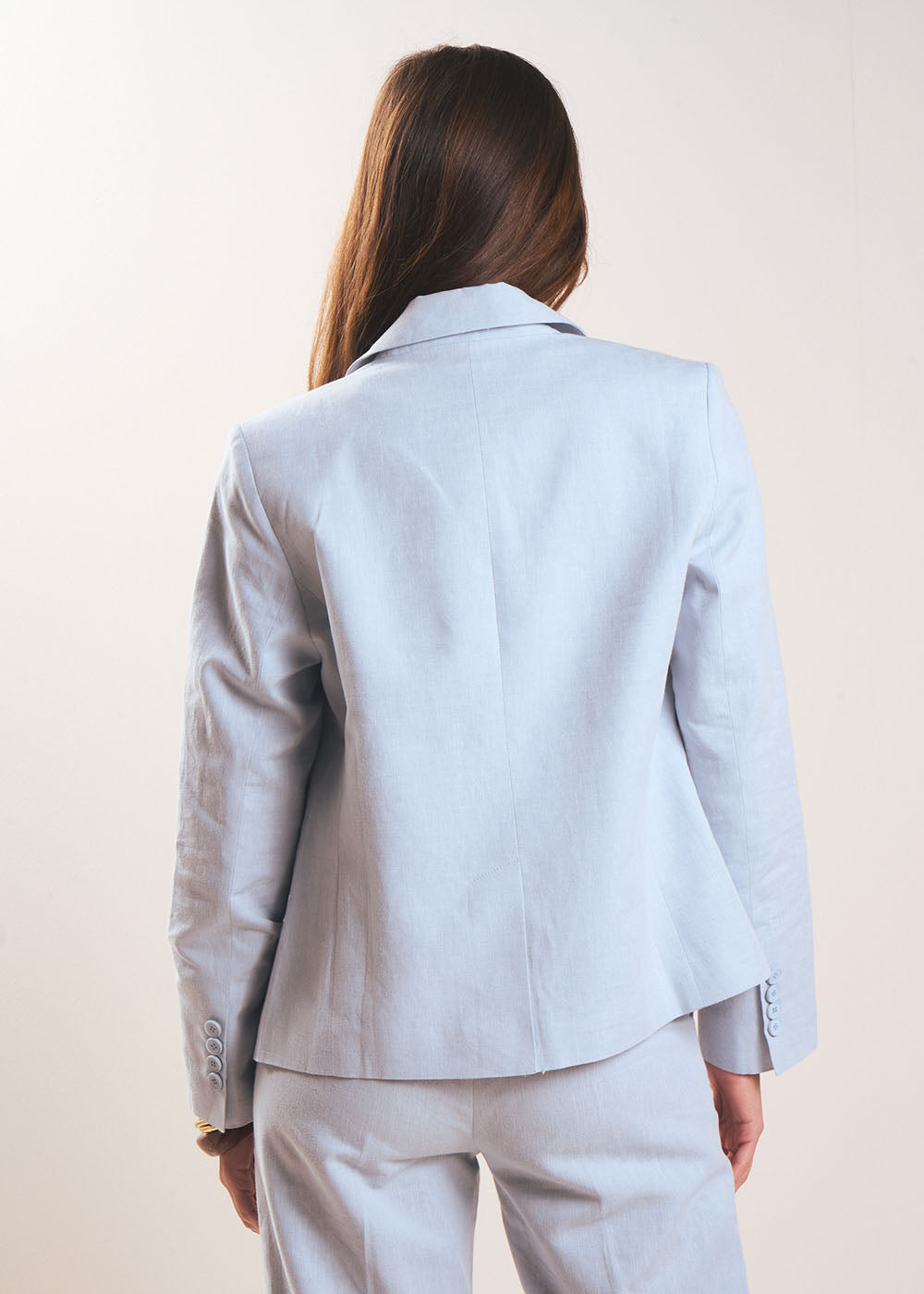 Short tailored jacket in natural fibres - Sud Express - 3 - Sud Express