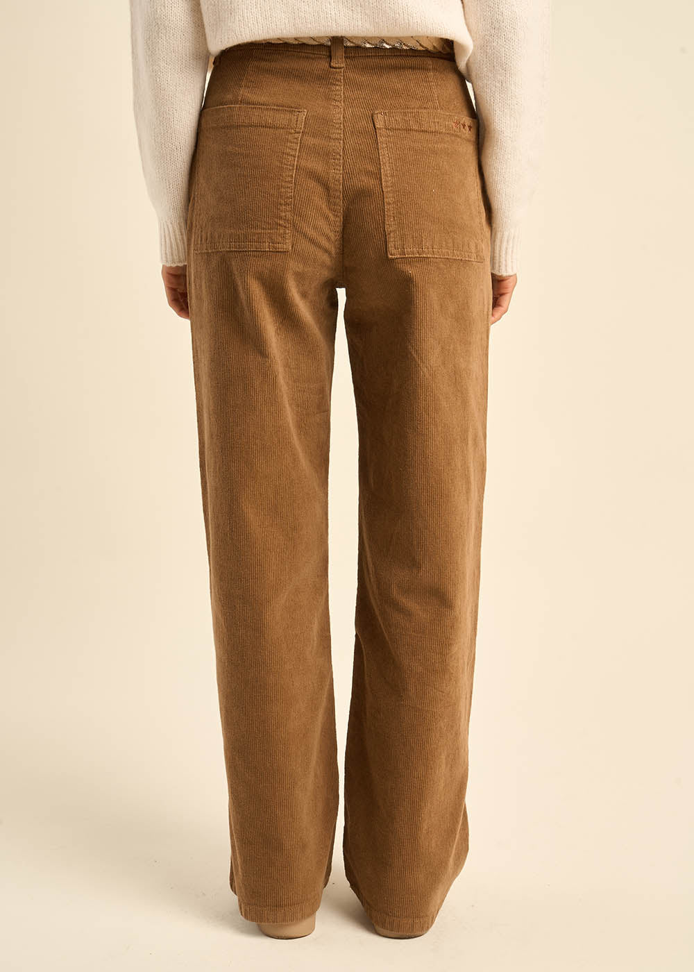 Straight-cut velvet pants - Sud Express - 3 - Sud Express