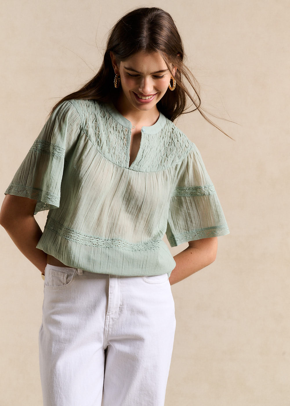 Embroidered Cotton Top - Sud Express - 1 - Sud Express