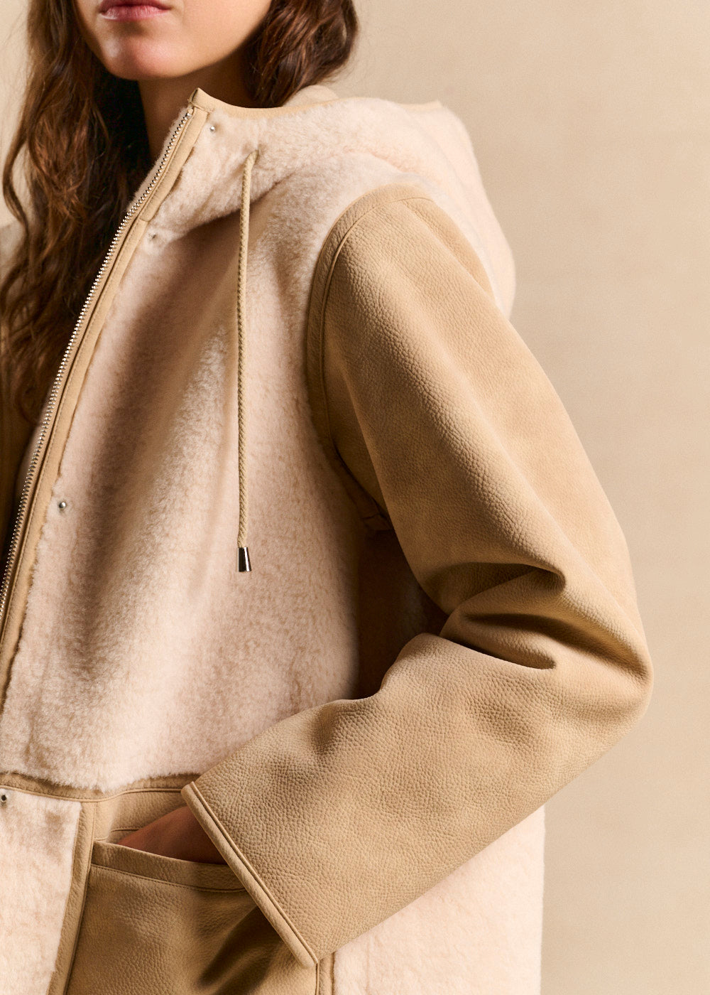 MAHONIA Mixed-material hooded coat - 4 - Sud Express - Sud Express