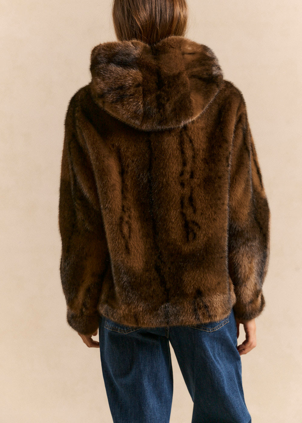 MYE Hooded faux fur coat - 3 - Sud Express - Sud Express