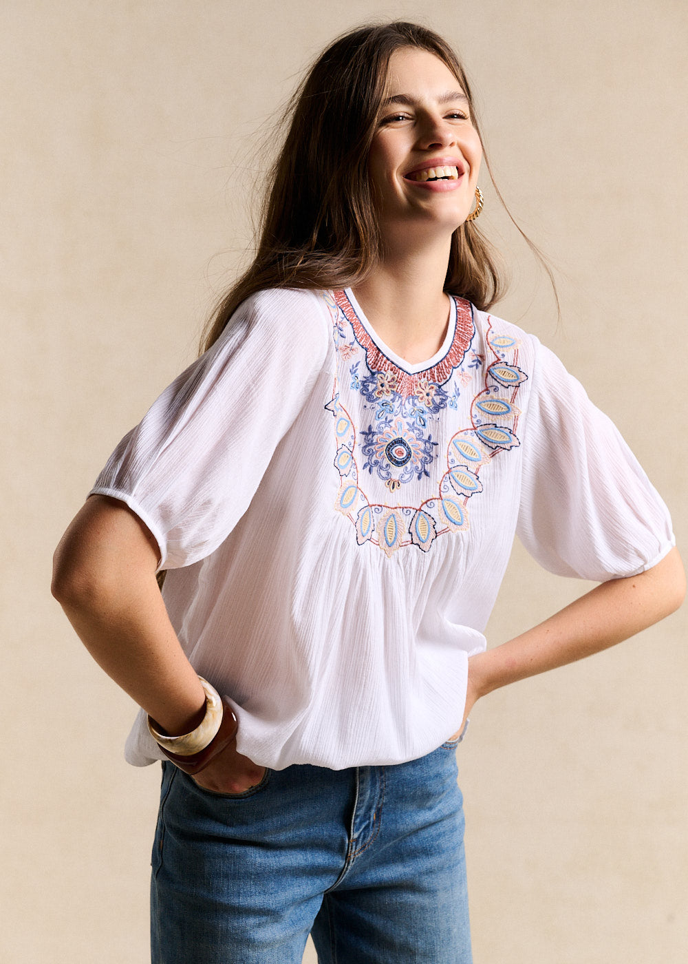 TONNYX Embroidered Cotton Voile Top - 4 - Sud Express - Sud Express