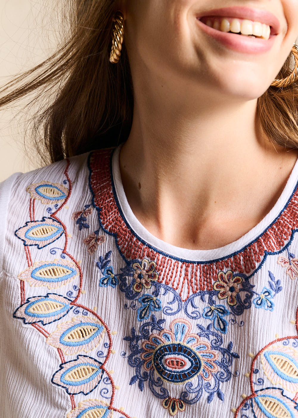 TONNYX Embroidered Cotton Voile Top - 2 - Sud Express - Sud Express