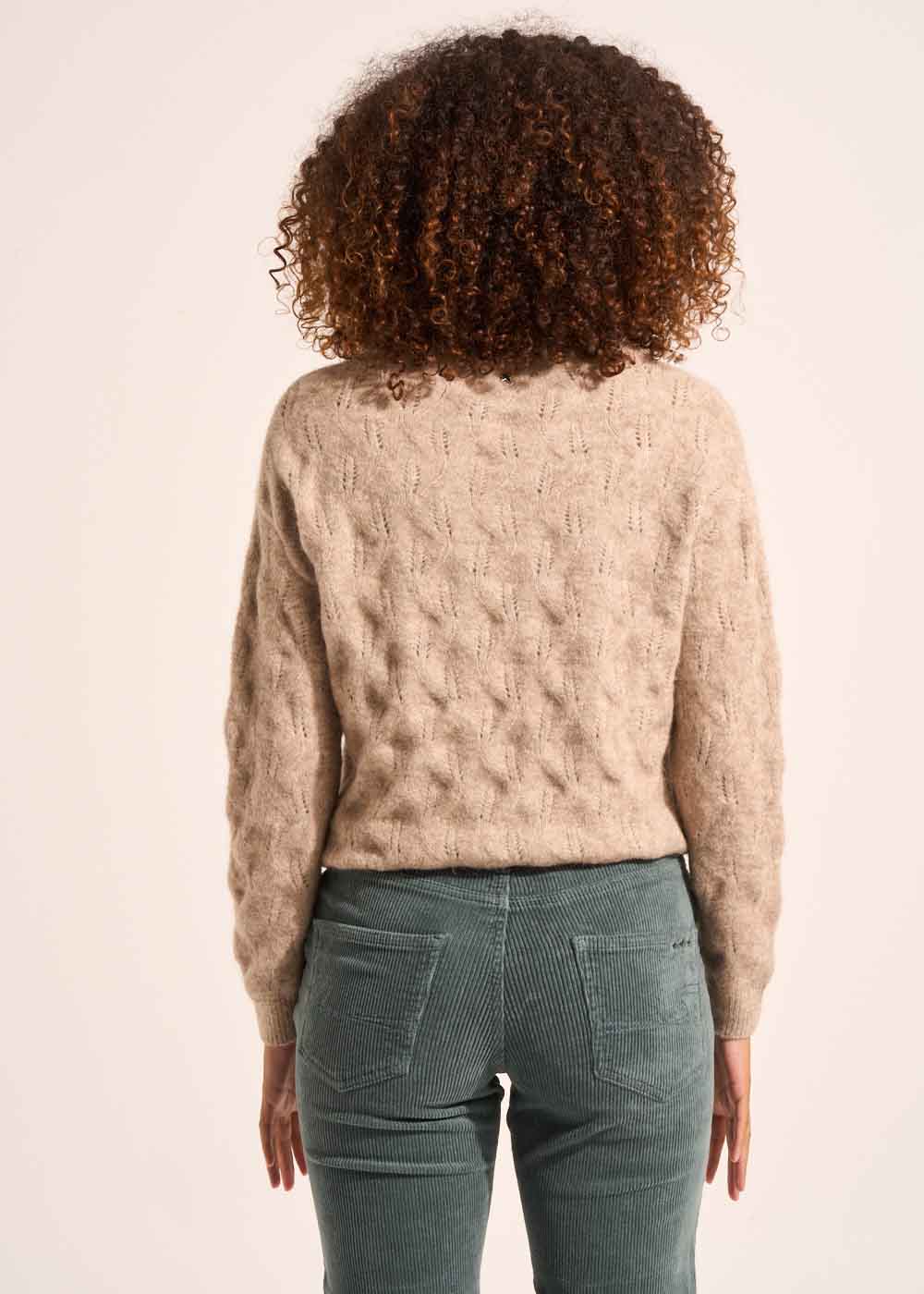 Round neck jumper with a pattern of dots - Sud Express - 3 - Sud Express