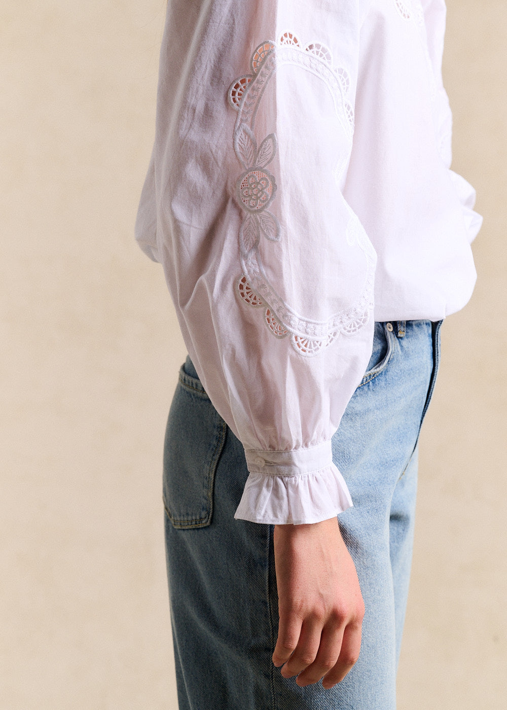 TISABEL Embroidered cotton shirt - 4 - Sud Express - Sud Express
