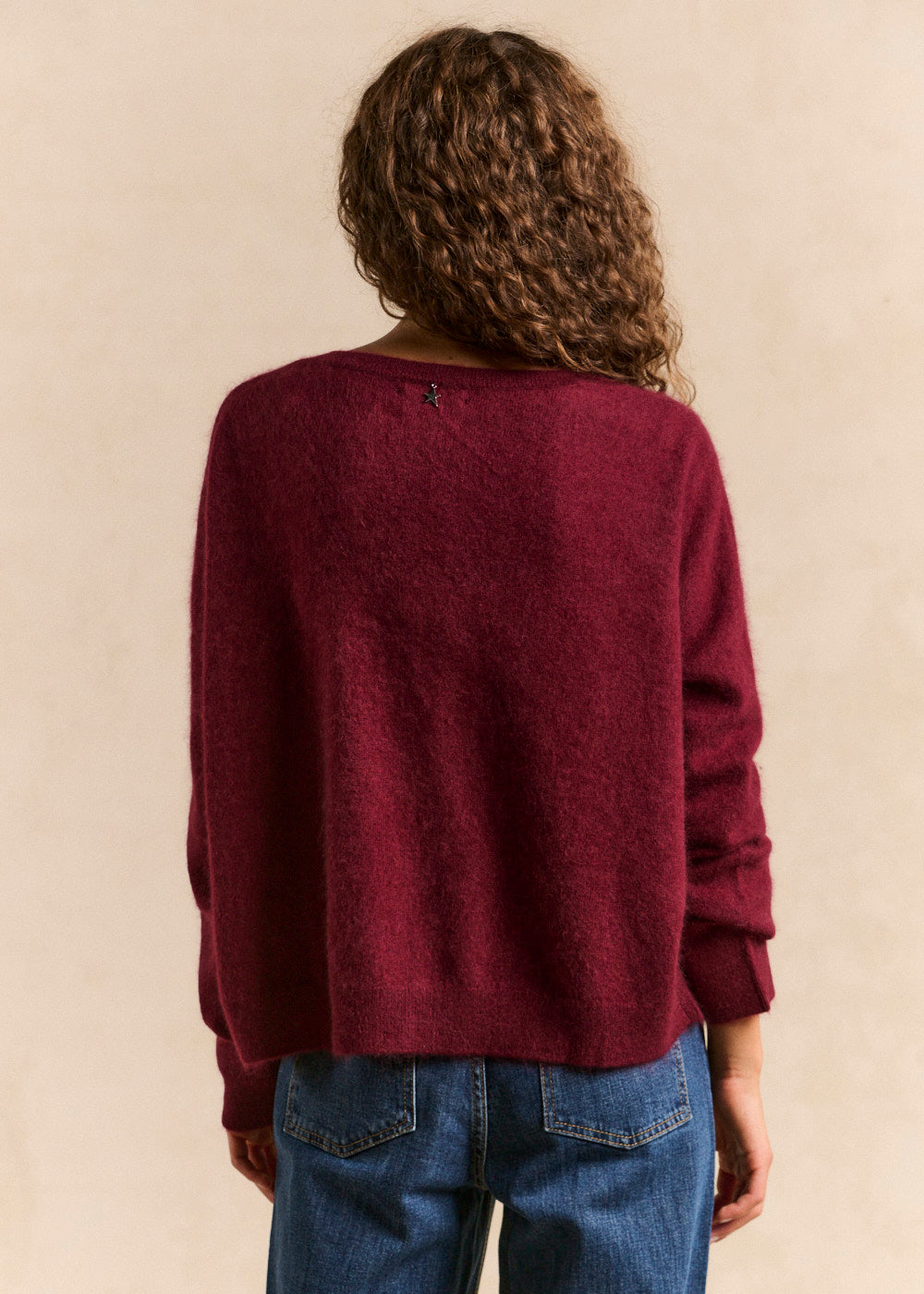 Boat neck sweater in brushed wool and cashmere - Sud Express - 3 - Sud Express