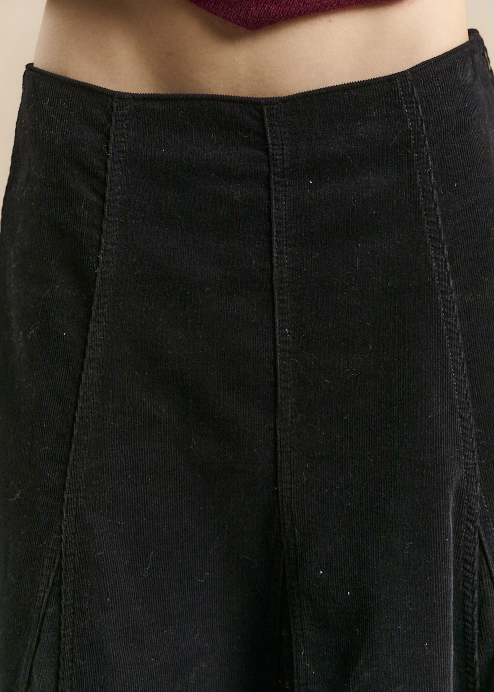 High-waisted flared skirt in corduroy - Sud Express - 4 - Sud Express