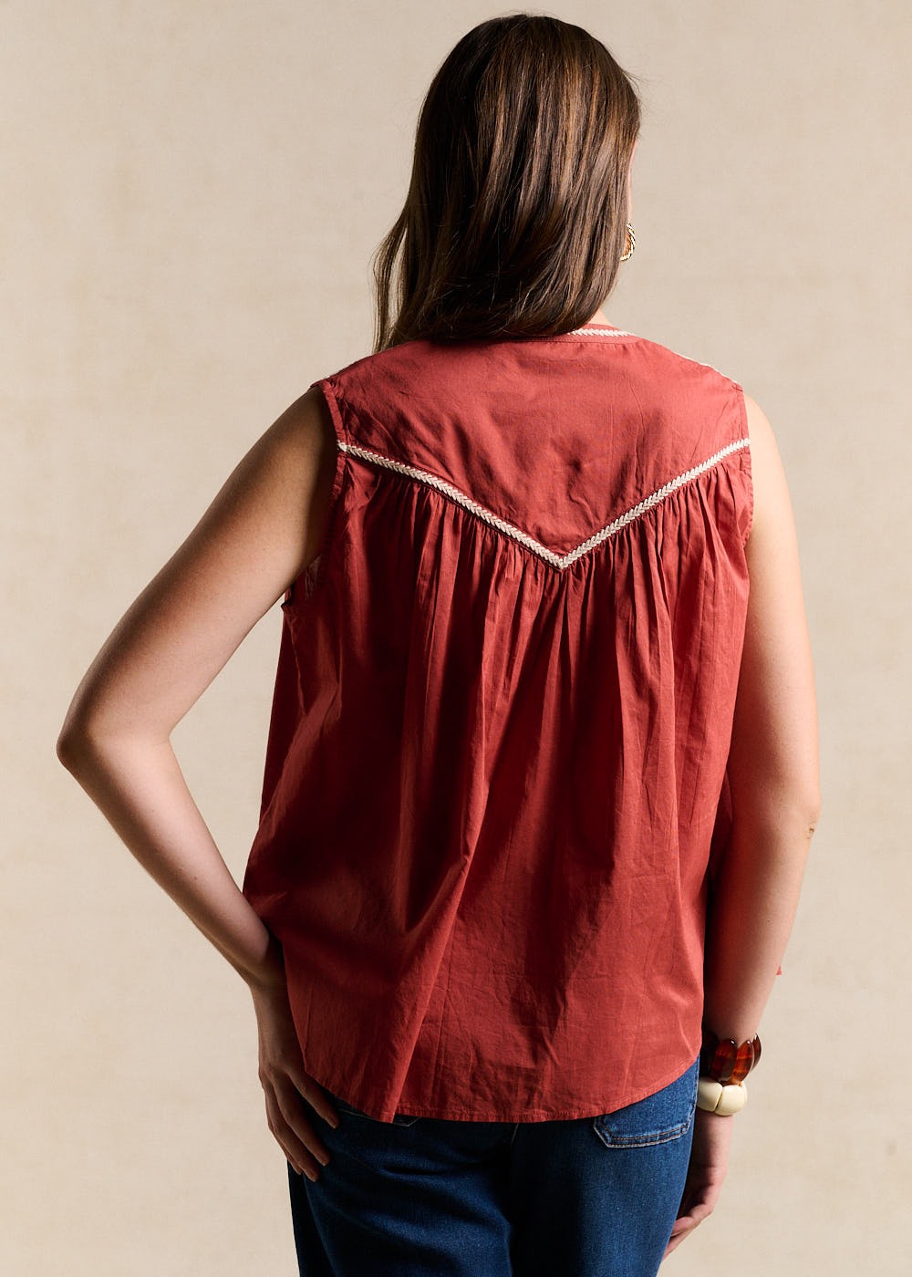 Embroidered Cotton Voile Top - Sud Express - 3 - Sud Express