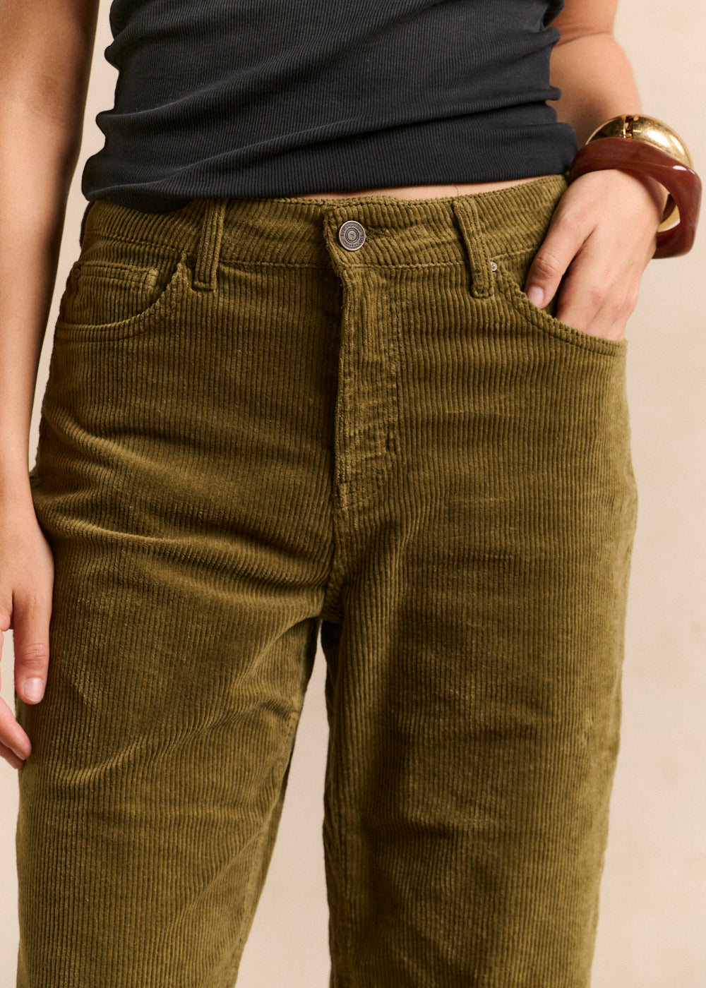 Wide leg velvet pants - Sud Express - 5 - Sud Express