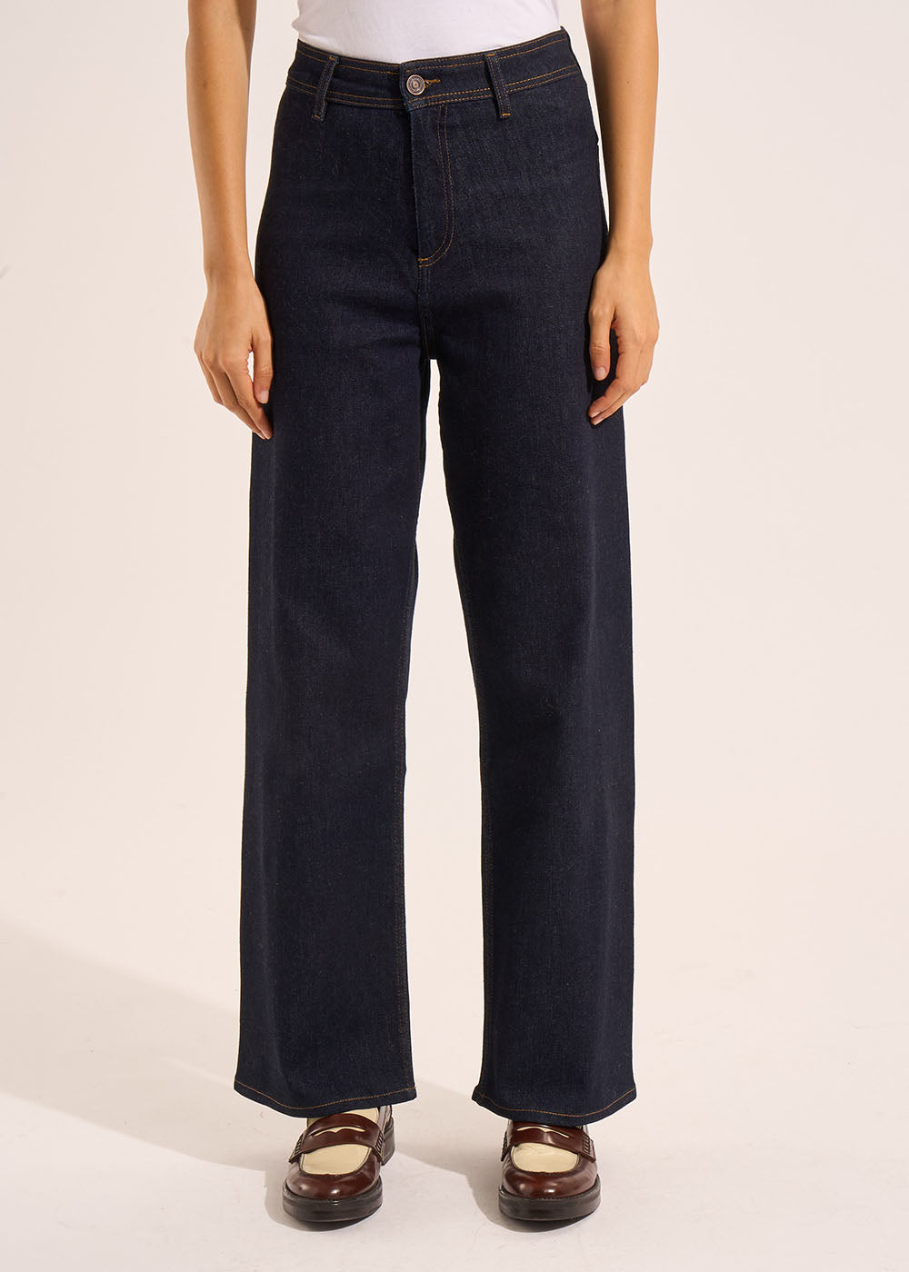 Wide-leg high-waisted jeans - Sud Express - 2 - Sud Express