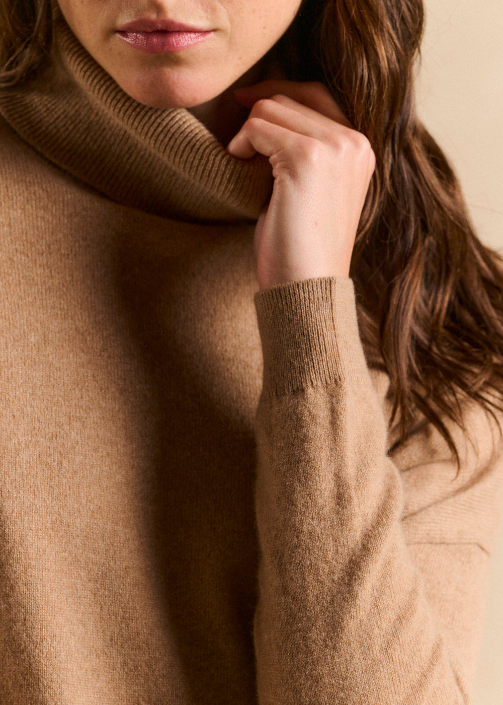 High-neck cashmere pullover, loose fit - Sud Express - 2 - Sud Express