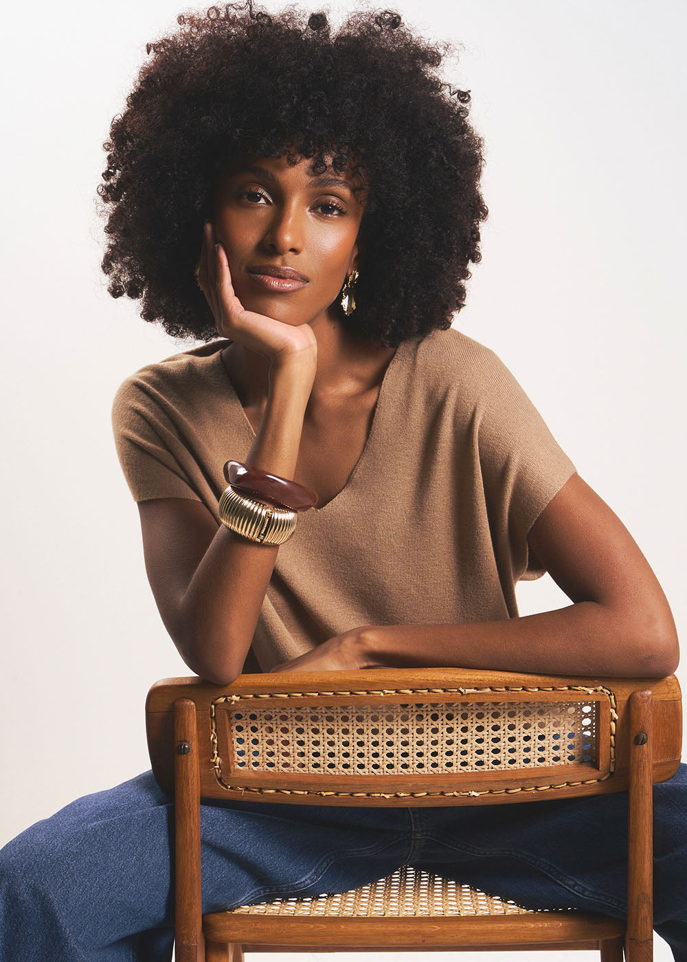 Sleeveless V-neck jumper in ribbed knit - Sud Express - 5 - Sud Express