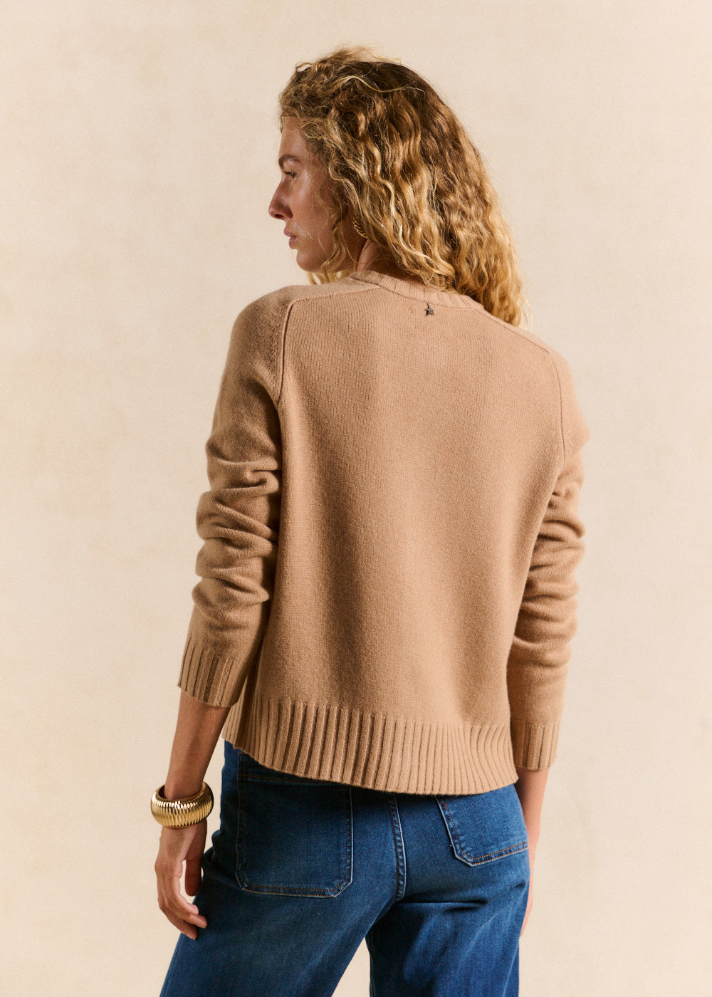 Round-neck wool cardigan - Sud Express - 3 - Sud Express