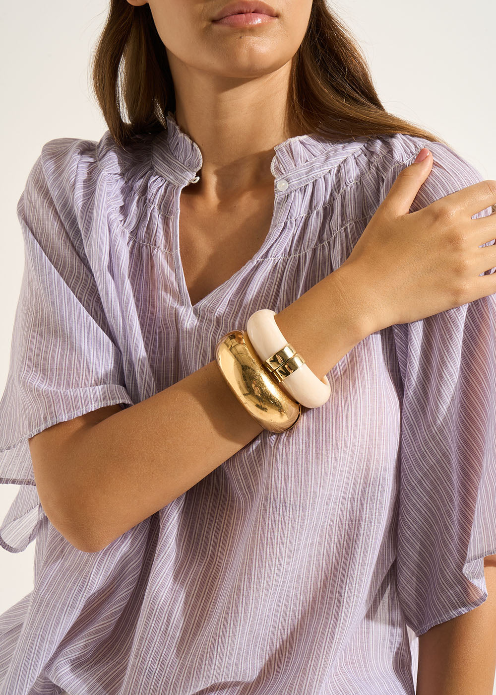 Fluid top with fine stripes - Sud Express - 2 - Sud Express
