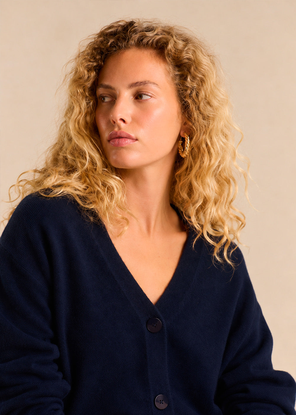 GRAMMAX Loose-fitting cashmere V-neck cardigan - 2 - Sud Express - Sud Express