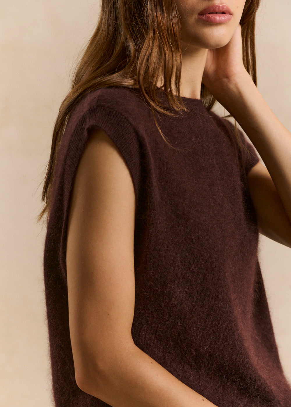 Loose sleeveless sweater in wool and cashmere - Sud Express - 5 - Sud Express