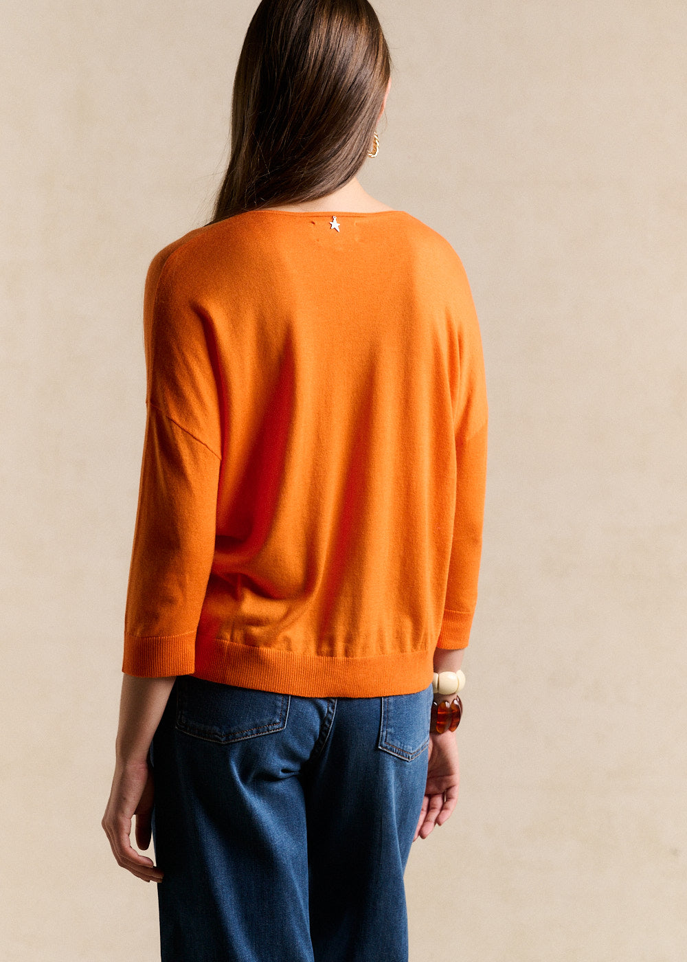 Oversized V-neck jumper with mid-length sleeves - Sud Express - 3 - Sud Express