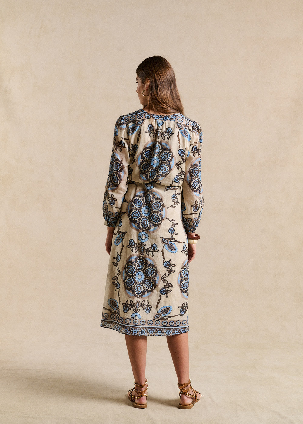 ROOPA Midi dress in cotton with paisley print - 2 - Sud Express - Sud Express