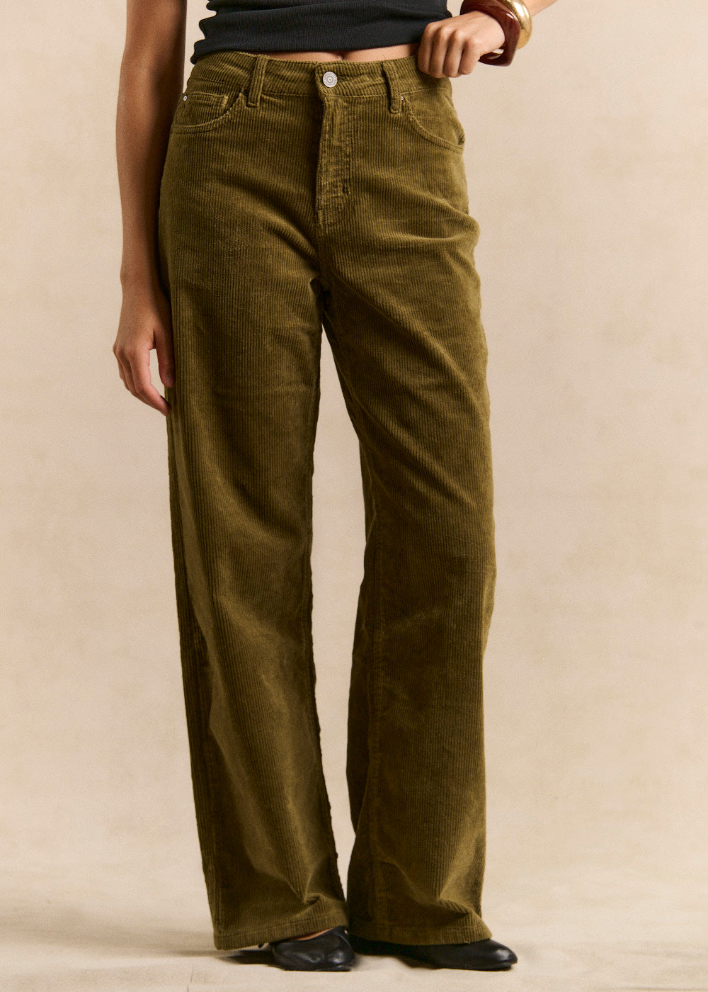 Wide leg velvet pants - Sud Express - 2 - Sud Express