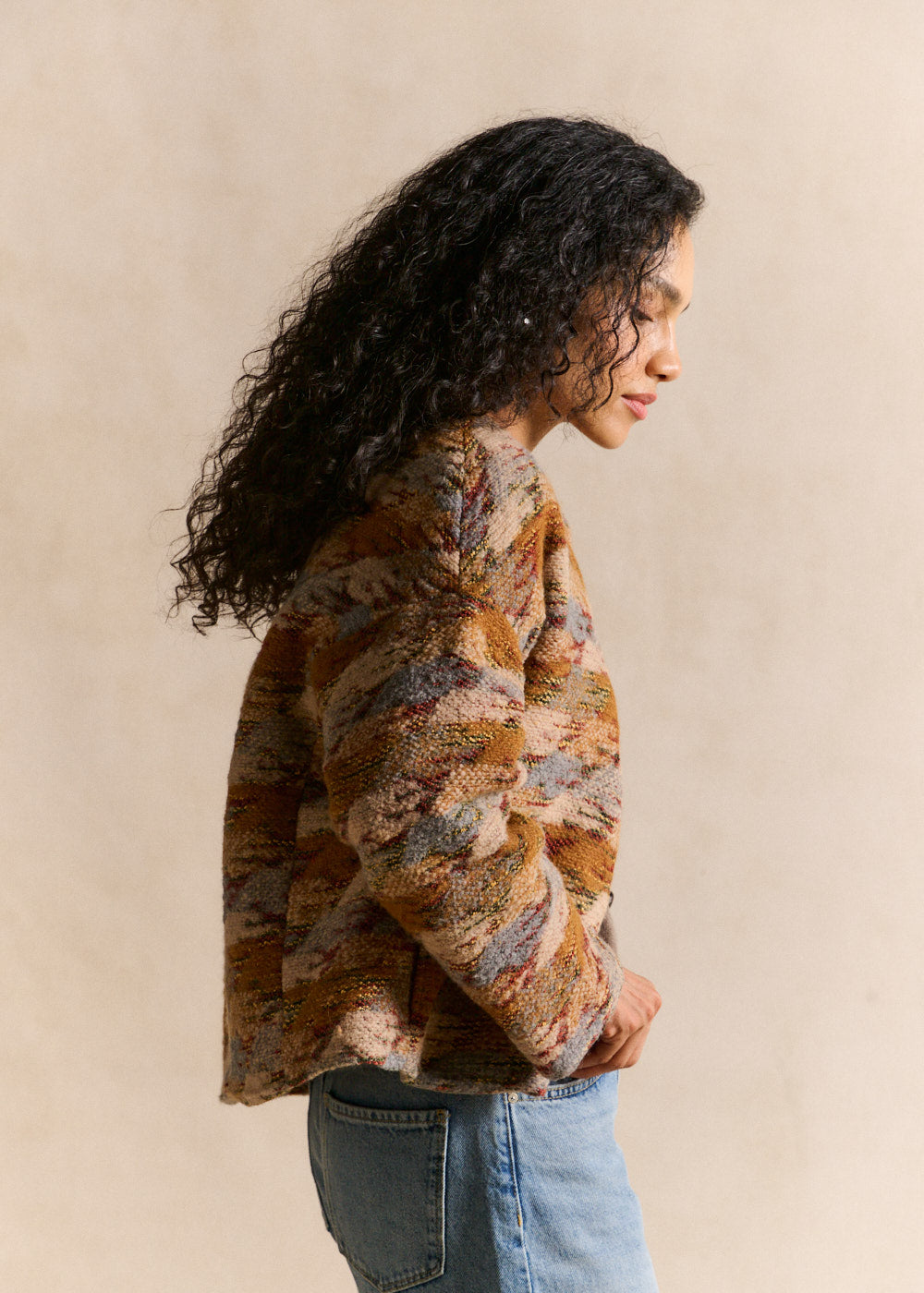 Short wool tweed jacket - Sud Express - 4 - Sud Express