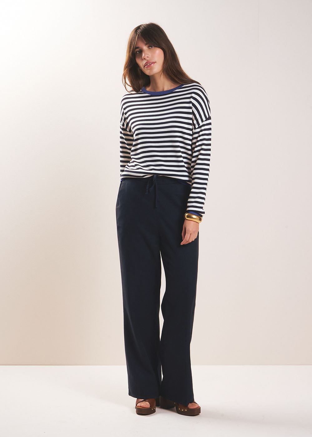 Striped round-neck jumper - Sud Express - 5 - Sud Express