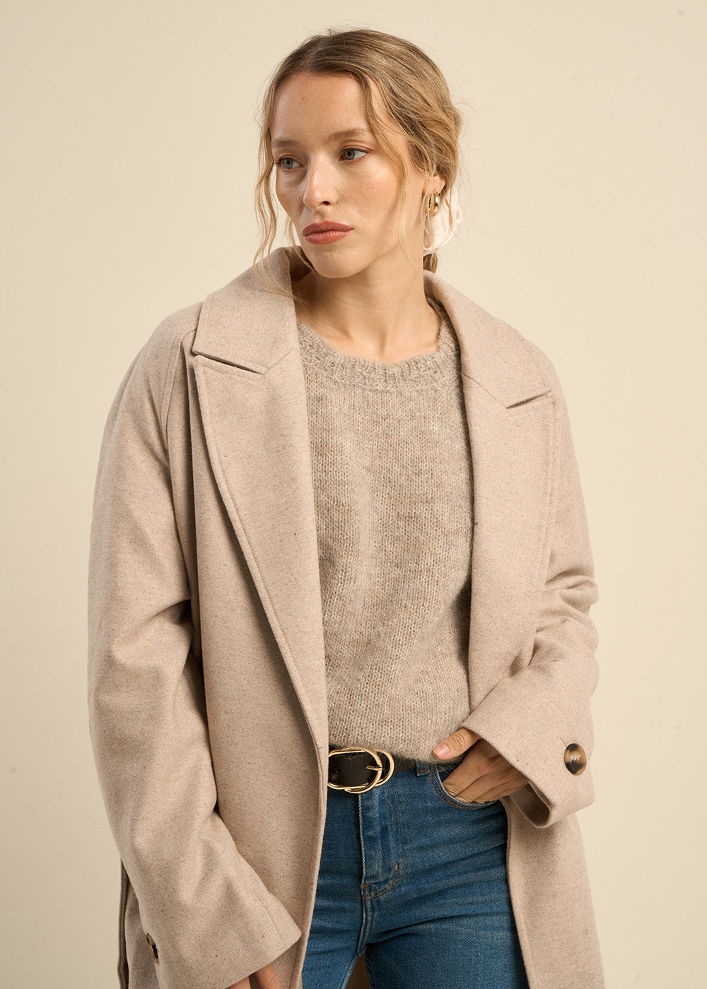Long belted coat - Sud Express - 5 - Sud Express
