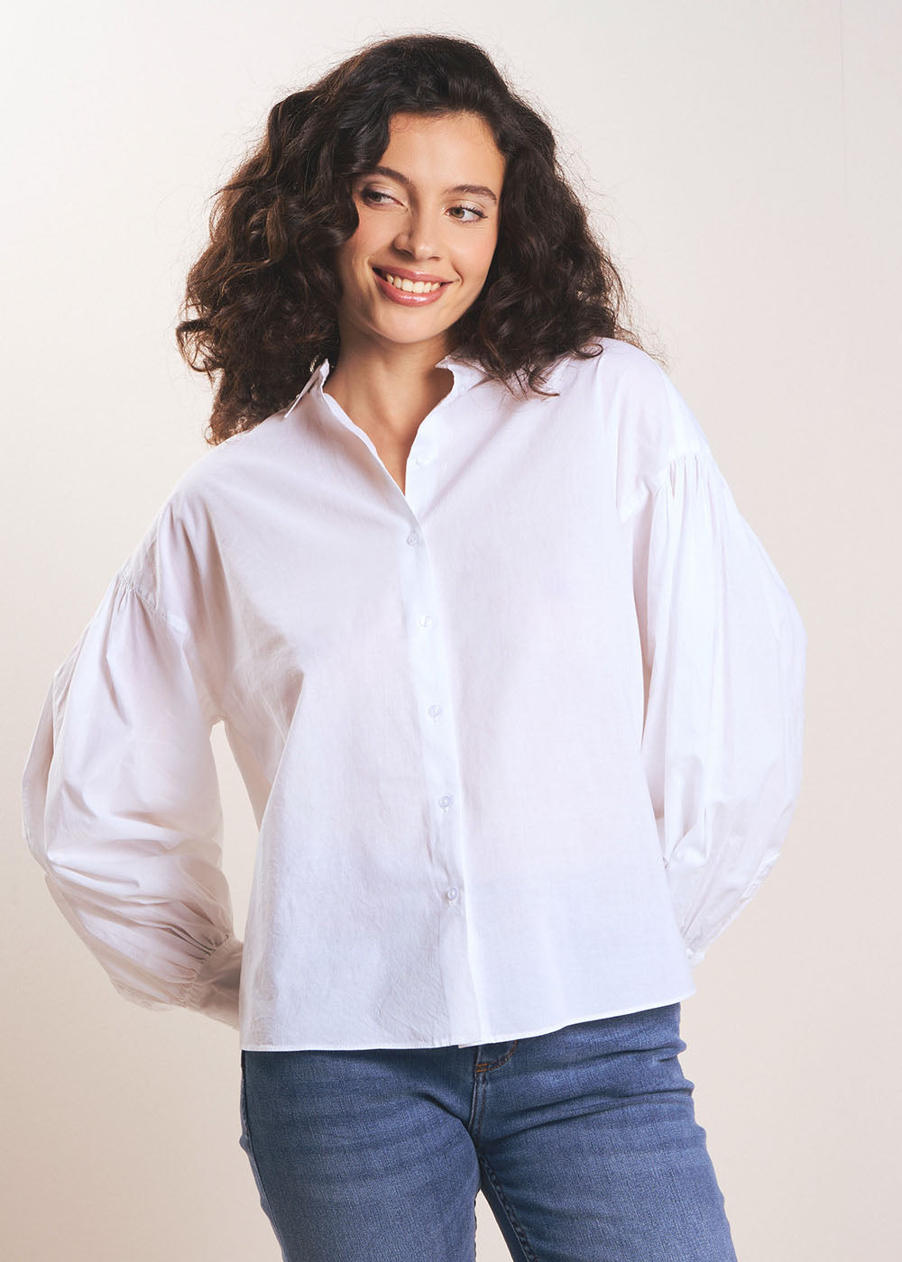 Long-sleeved cotton voile blouse - Sud Express - 4 - Sud Express