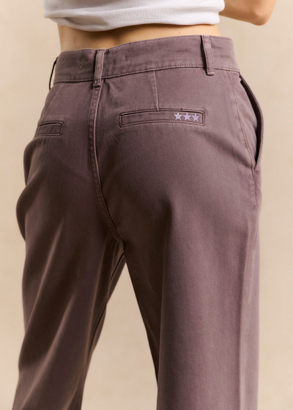 Straight-leg cotton trousers - Sud Express - 4 - Sud Express