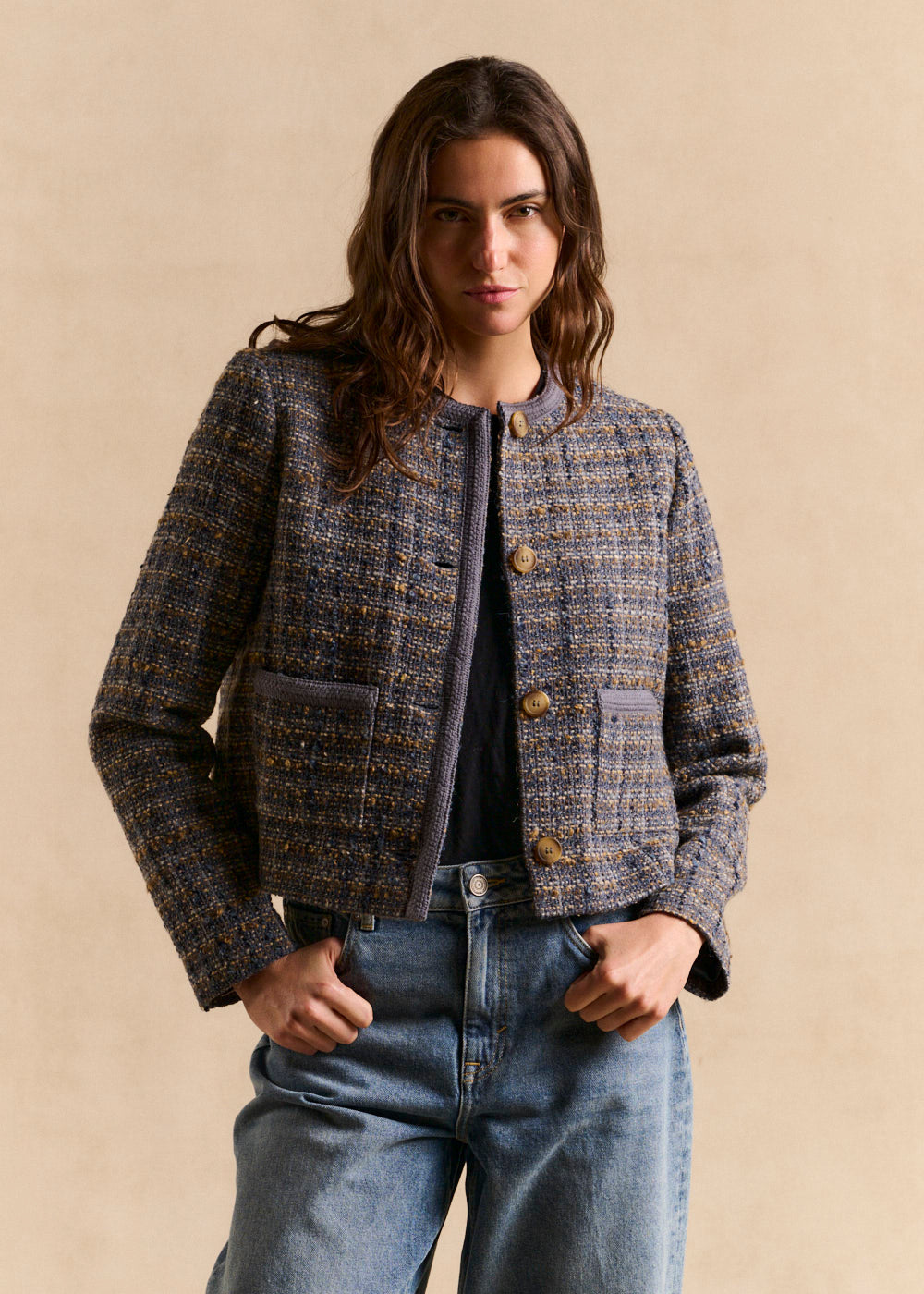 Short tweed jacket - Sud Express - 1 - Sud Express