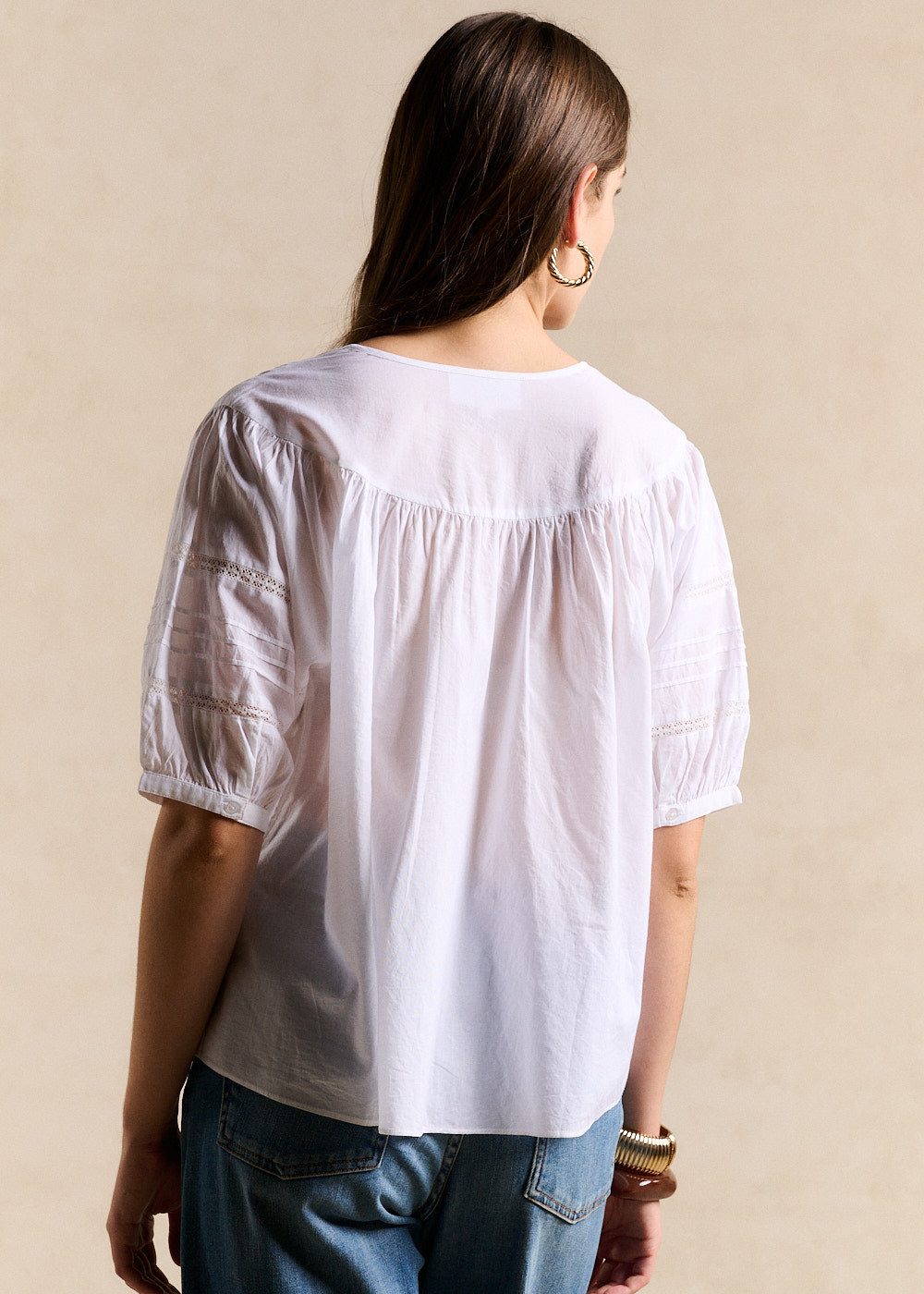 CANJELINA Embroidered Cotton Blouse - 3 - Sud Express - Sud Express