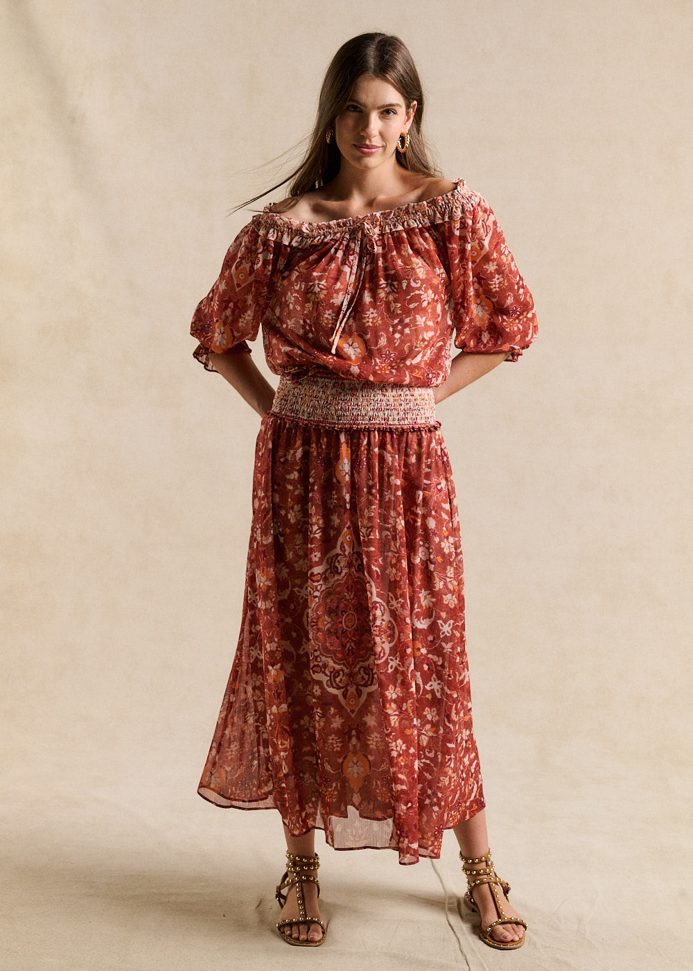 JALBANIA Paisley print midi skirt - 4 - Sud Express - Sud Express