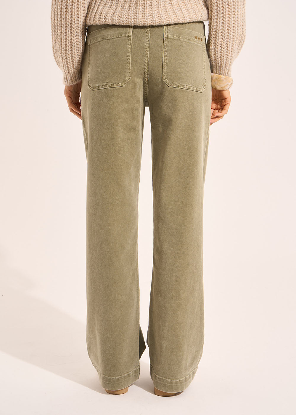 High-waisted cotton trousers - Sud Express - 3 - Sud Express
