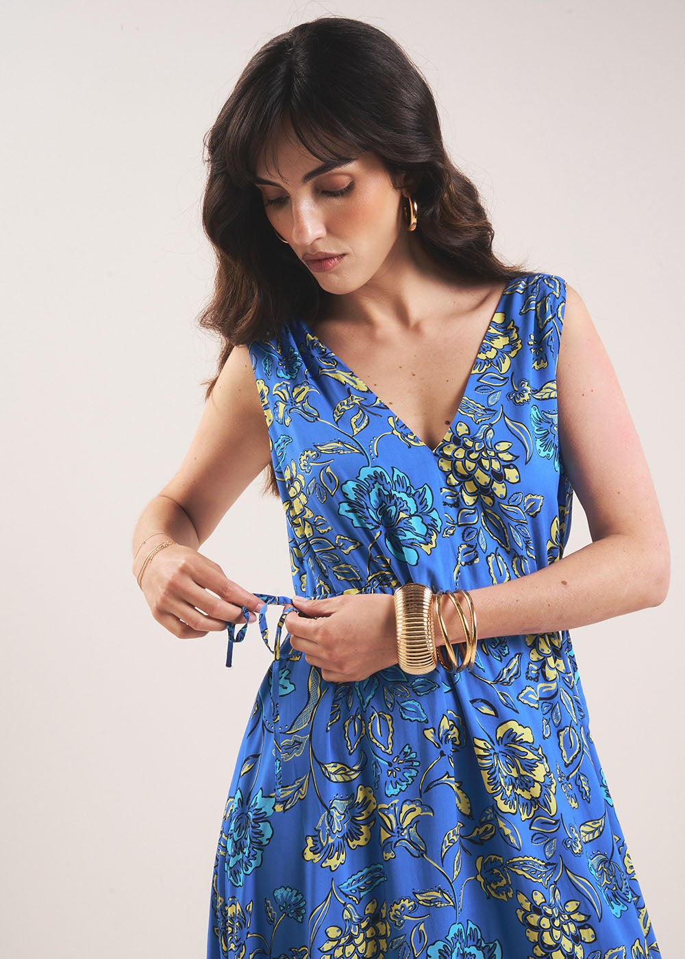 Midi printed dress - Sud Express - 5 - Sud Express