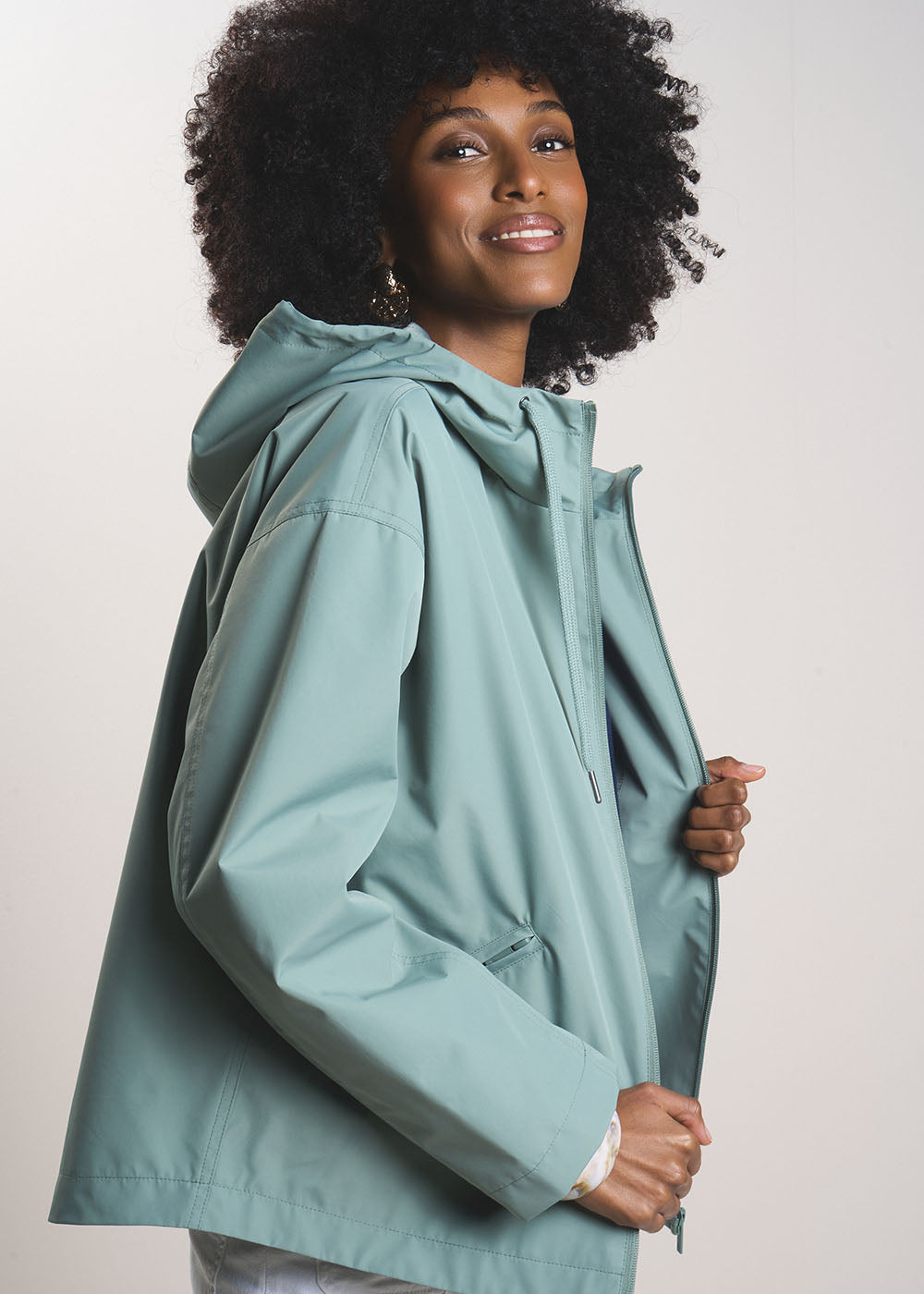 Water-repellent raincoat with hood - Sud Express - 7 - Sud Express