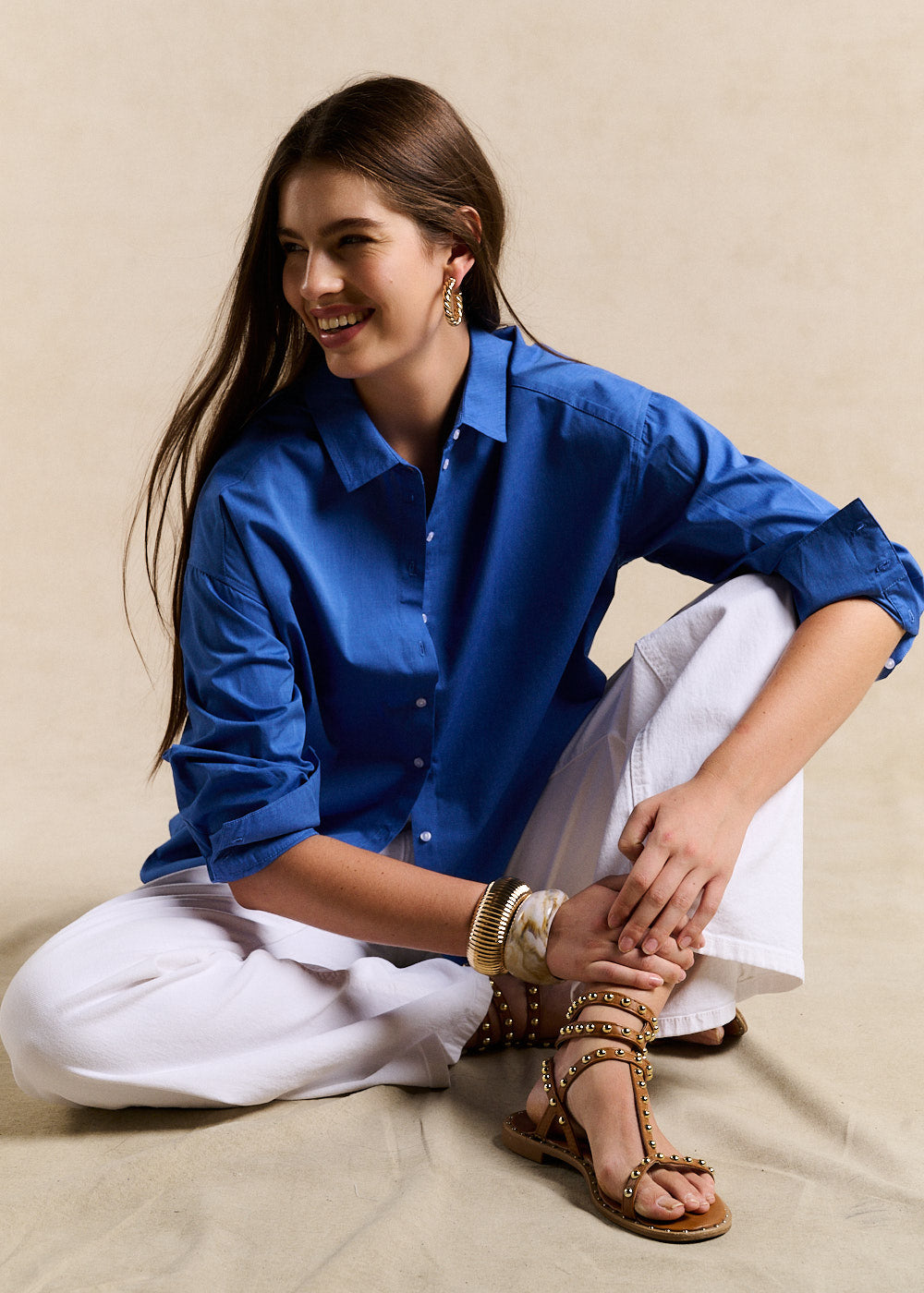 CALYNA Oversized long-sleeved shirt - 4 - Sud Express - Sud Express