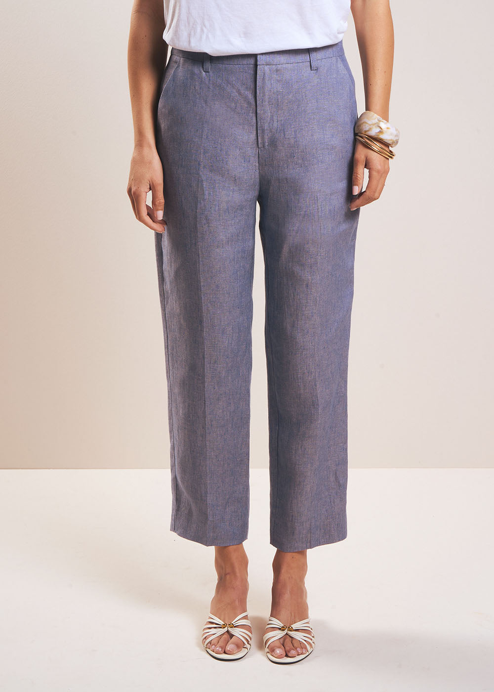 7/8 linen carrot pants - Sud Express - 5 - Sud Express