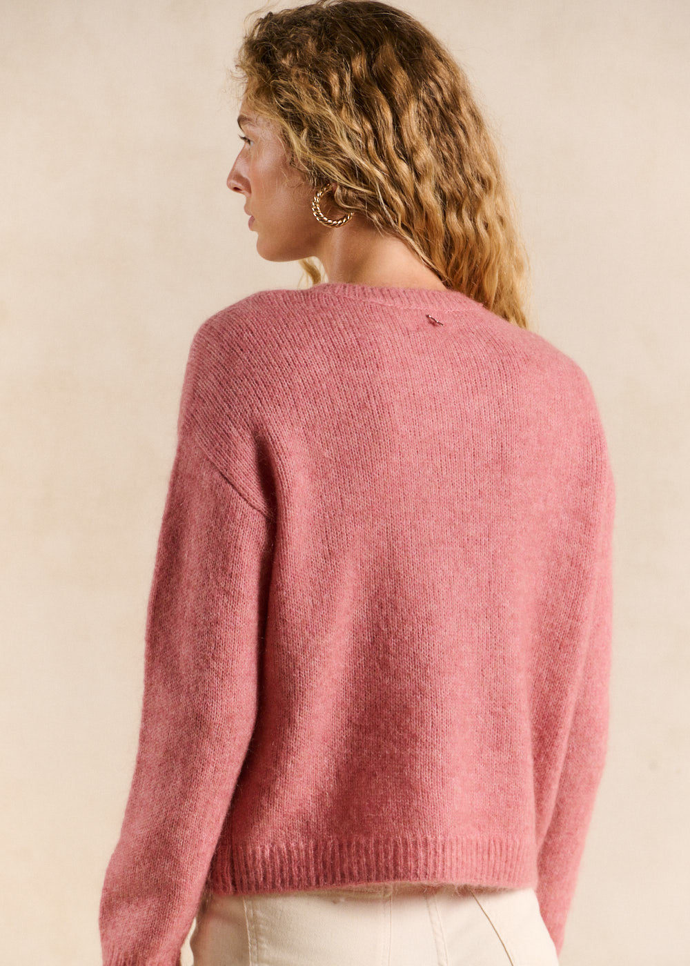 Round-neck mohair jumper with long sleeves - Sud Express - 3 - Sud Express