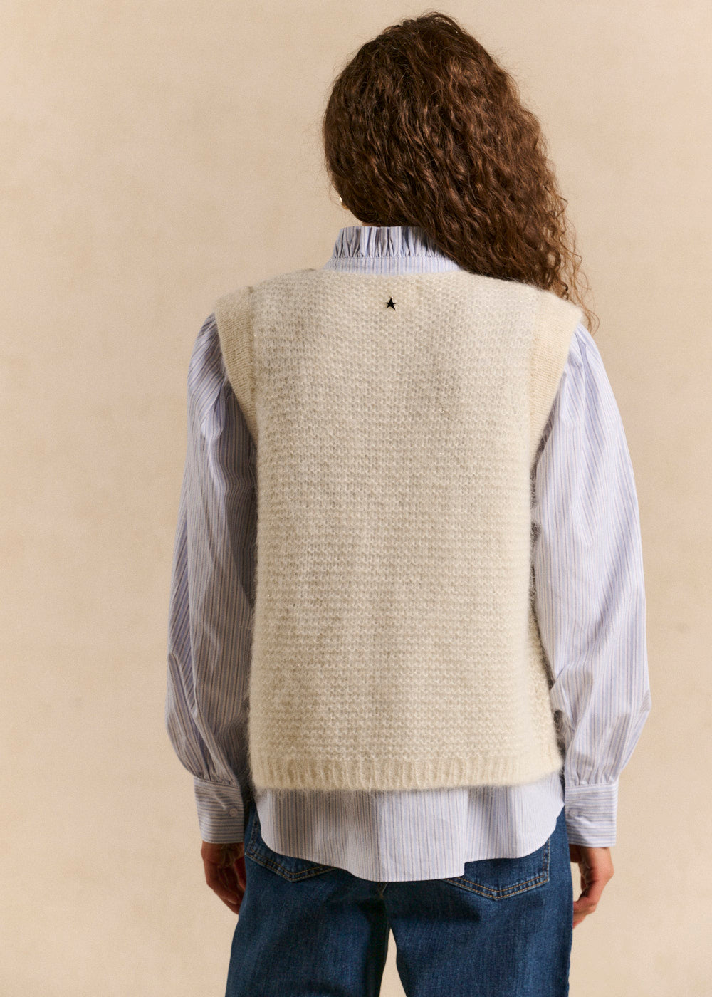 GOTANAX Cardigan sleeveless shorts in mohair - 3 - Sud Express - Sud Express