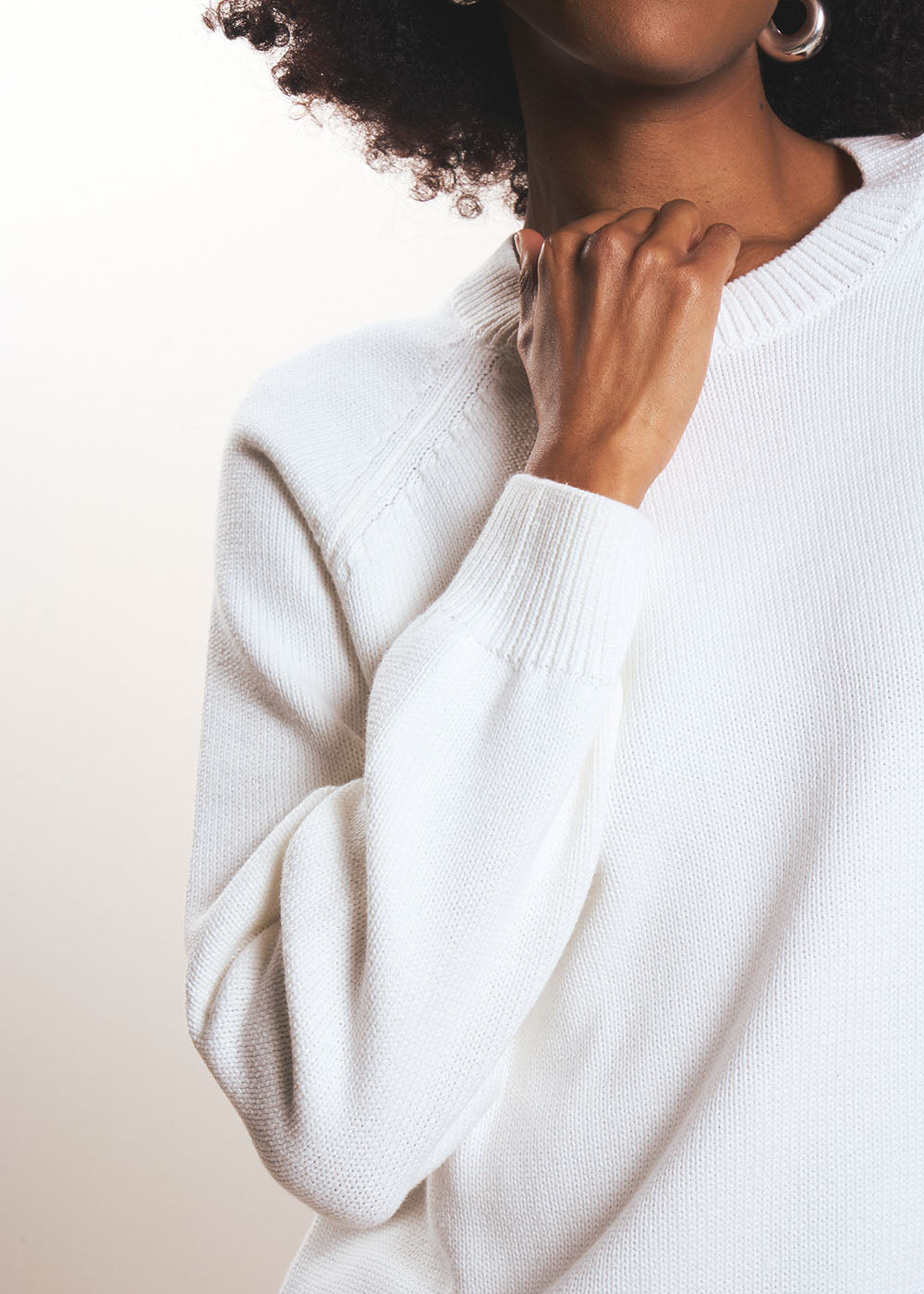 Round neck cotton jumper - Sud Express - 4 - Sud Express