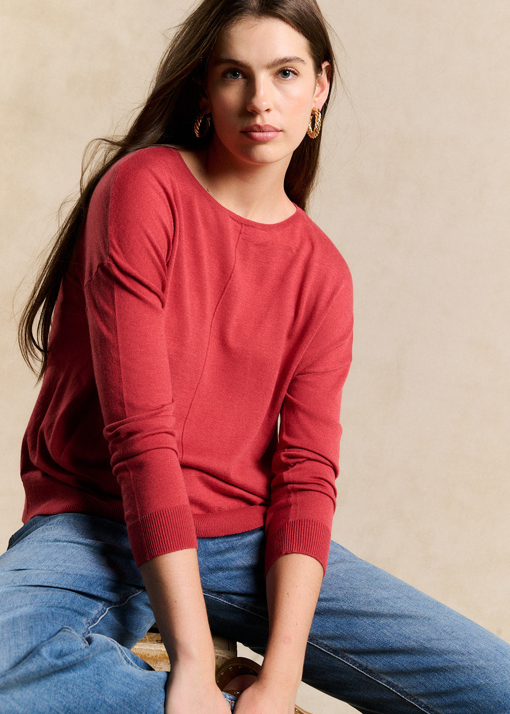 MANONA Oversized boat neck jumper - 1 - Sud Express - Sud Express