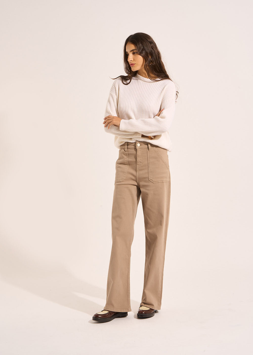 Cotton wide-leg trousers - Sud Express - 1 - Sud Express