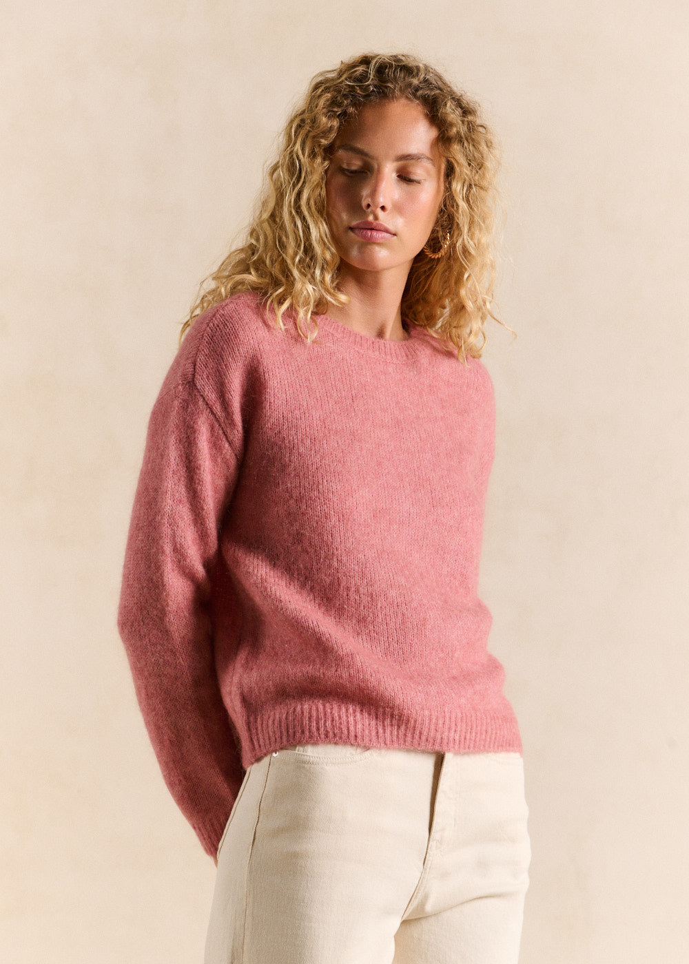 Round-neck mohair jumper with long sleeves - Sud Express - 4 - Sud Express