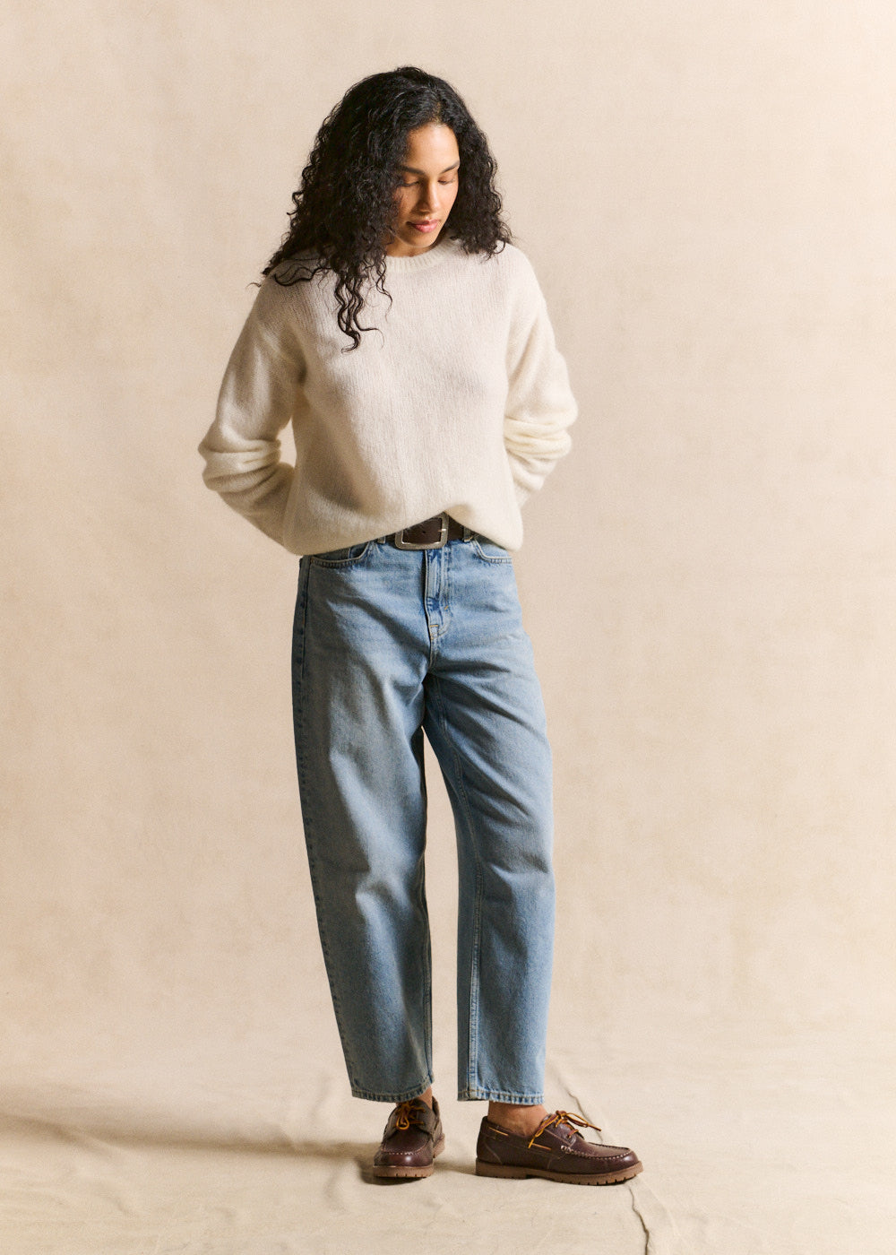 Round-neck mohair jumper with long sleeves - Sud Express - 5 - Sud Express