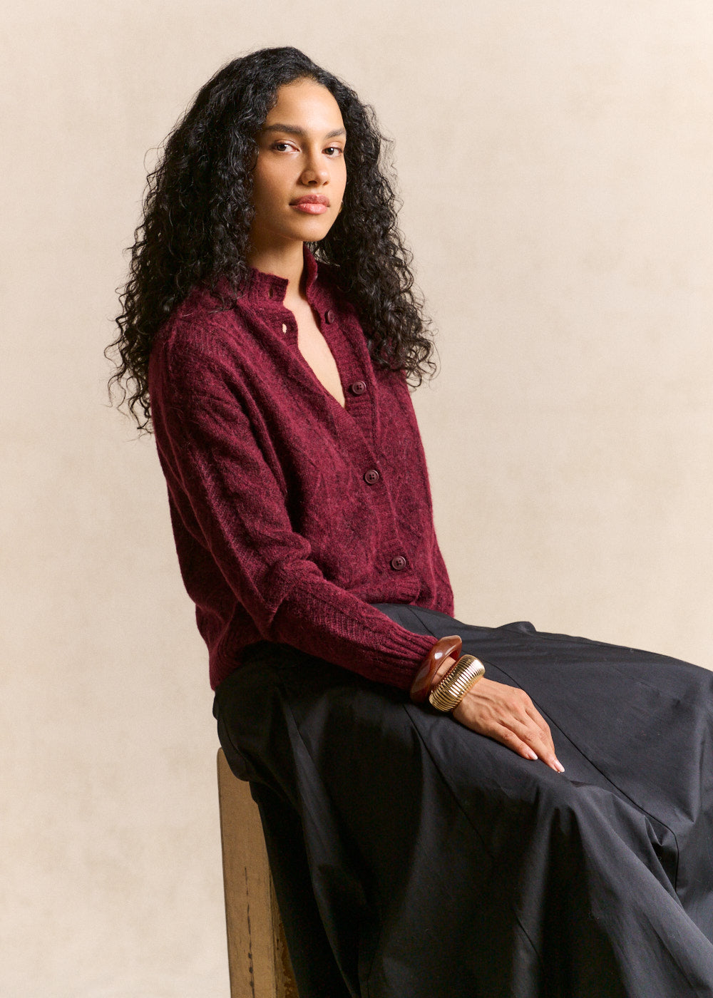 Herringbone-knit waistcoat - Sud Express - 5 - Sud Express