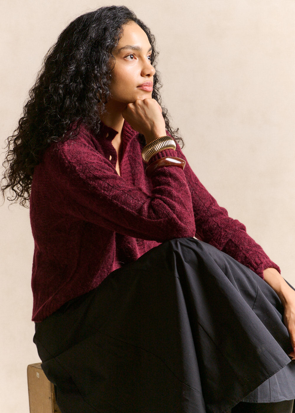 Herringbone-knit waistcoat - Sud Express - 7 - Sud Express