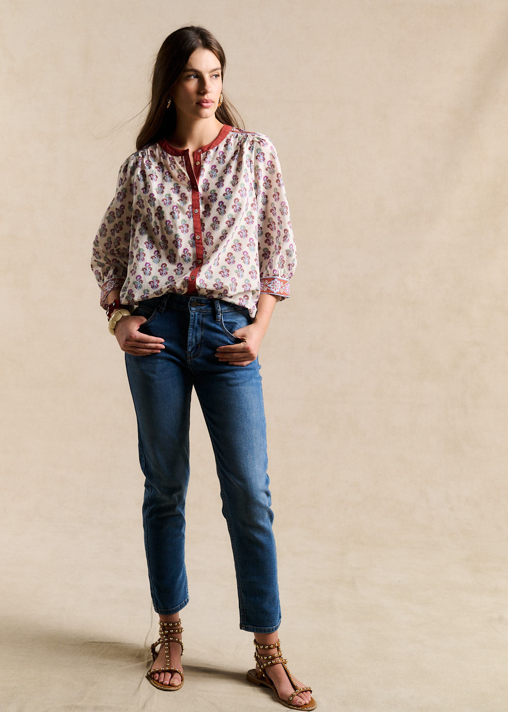 Printed blouse - Sud Express - 5 - Sud Express